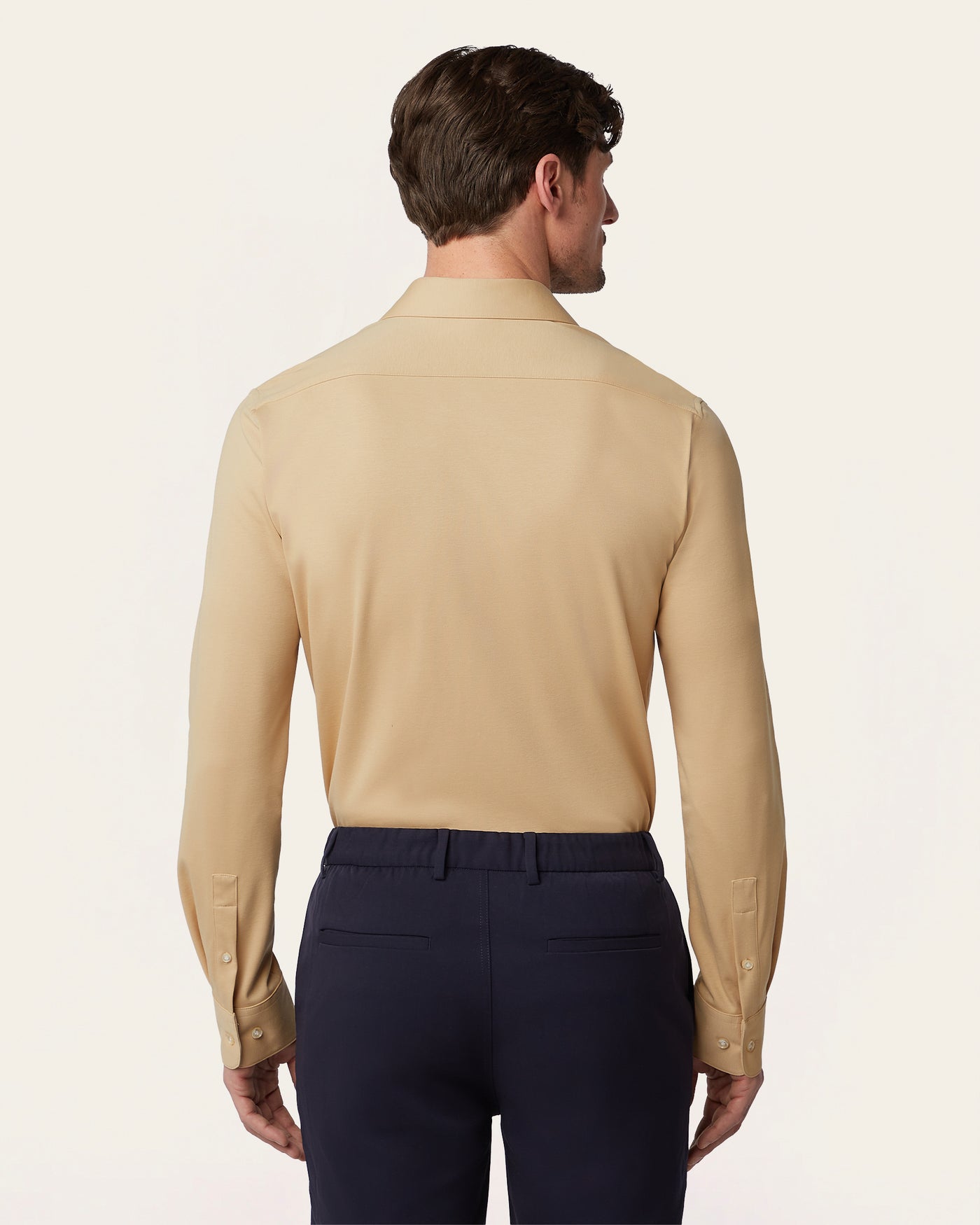 Knitted non-iron shirt Sand