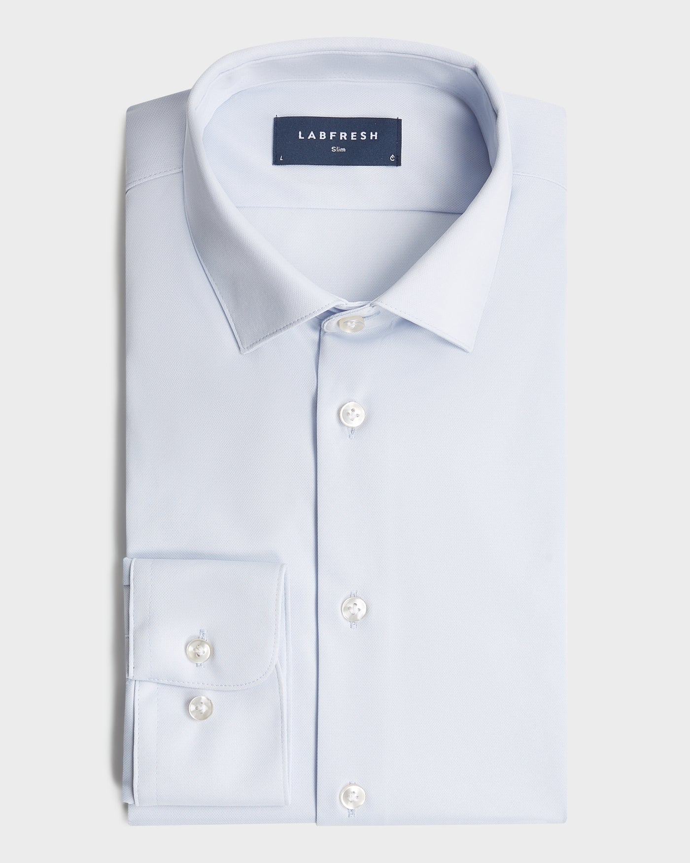 Prior Tech: Non-iron stretch shirt light blue
