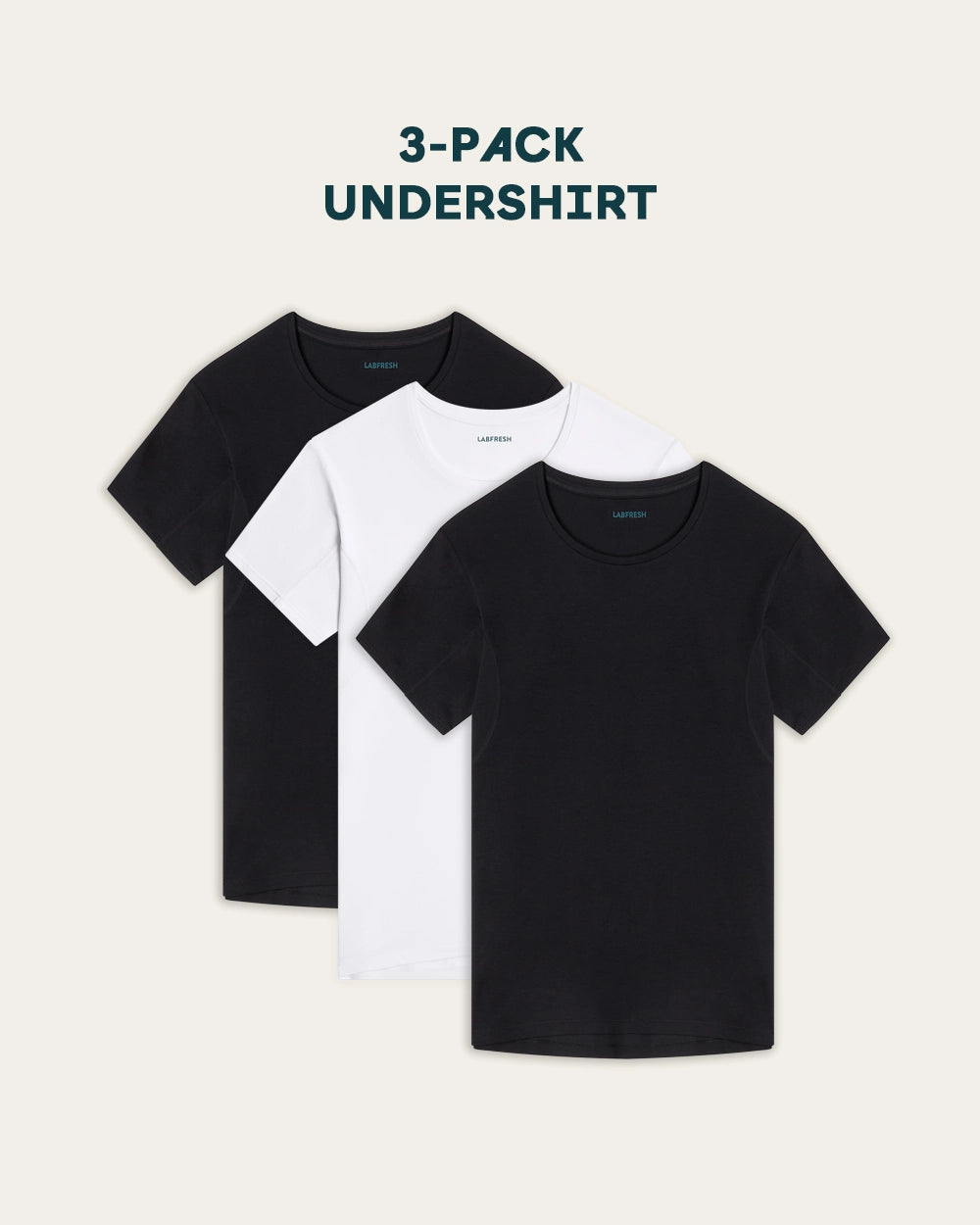 Crewneck undershirt 3-pack bundle