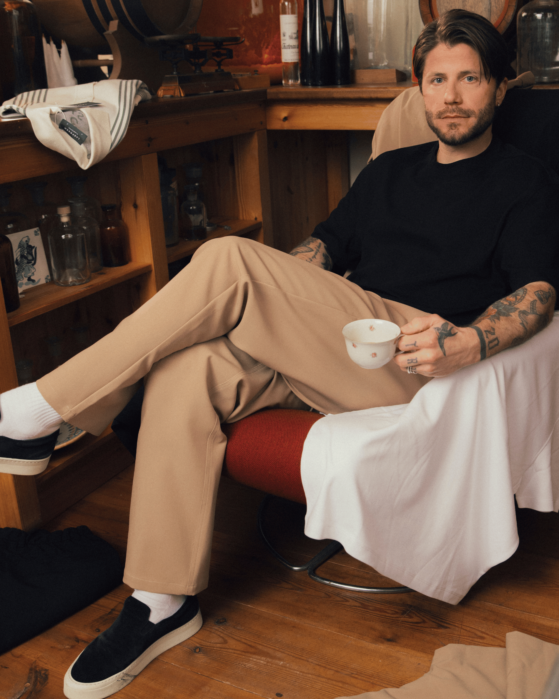 Straight Classic Pants Light Camel