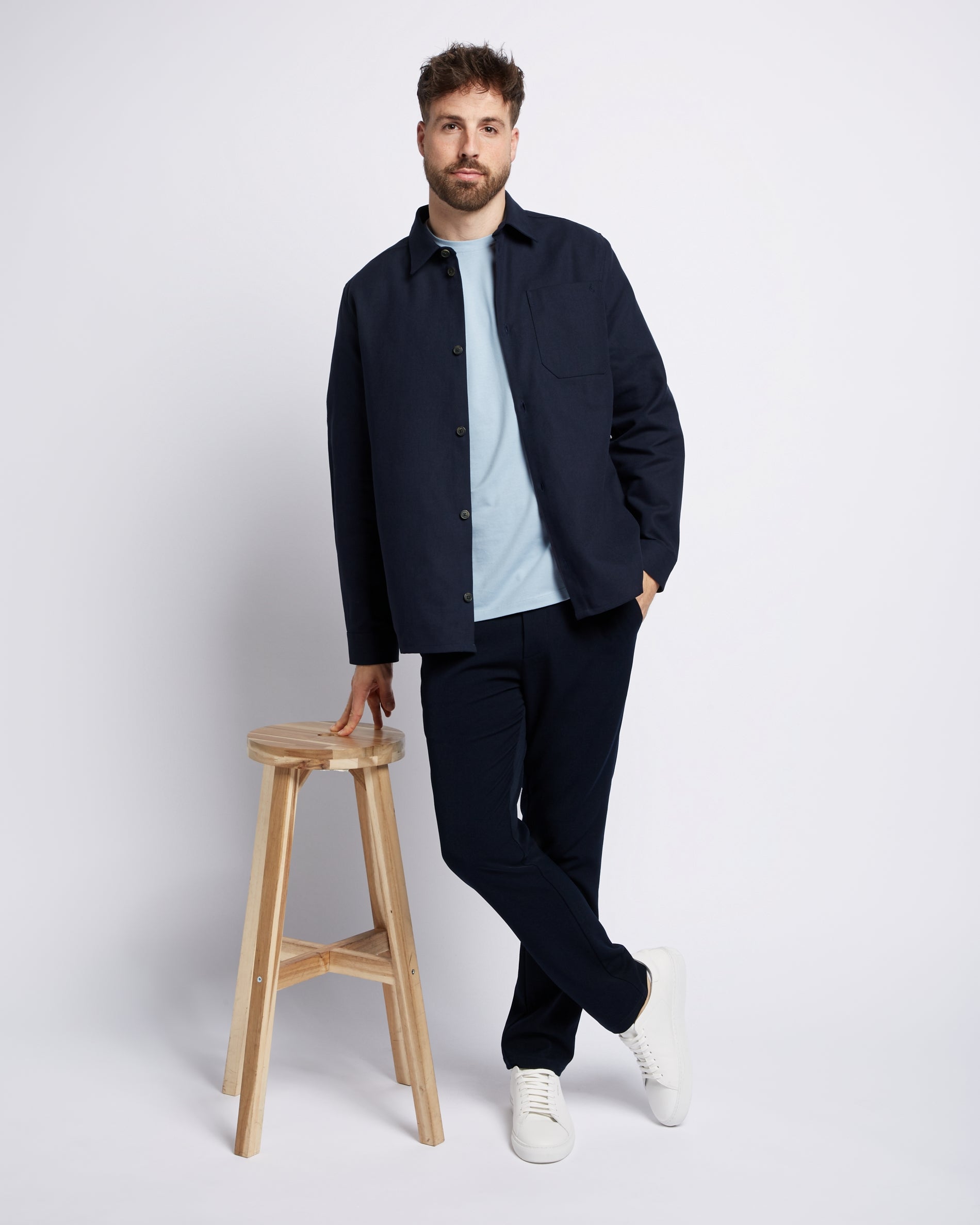 Overshirt & Knitted non-iron shirt bundle