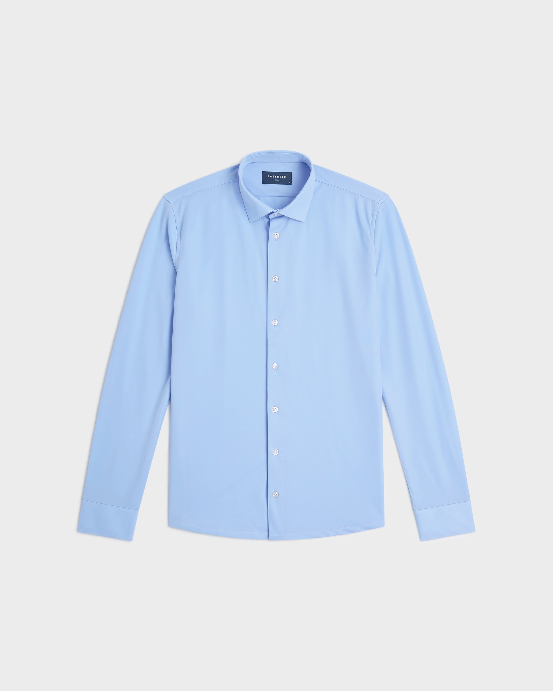 Prior Tech: Non-iron stretch shirt blue