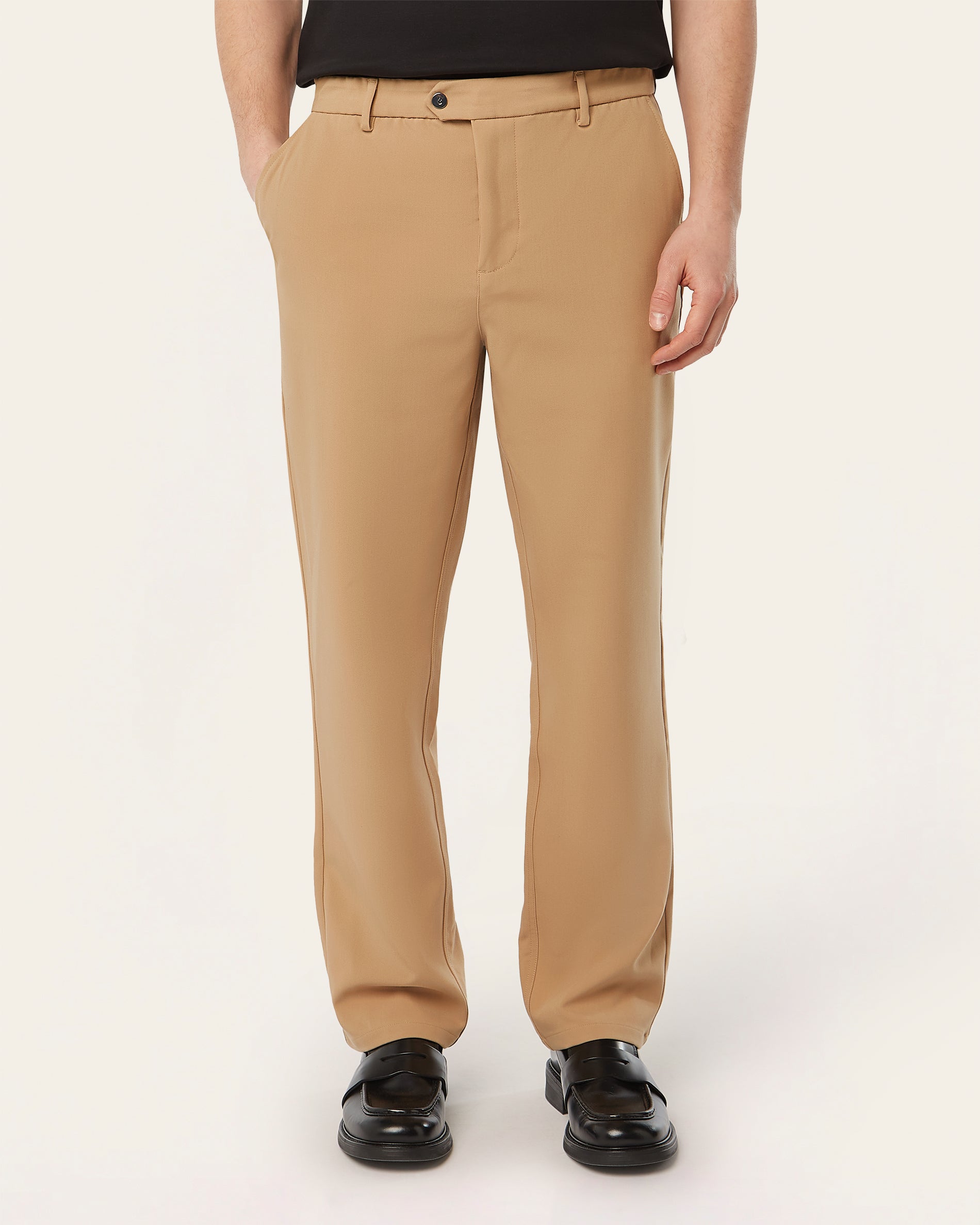 Straight Classic Pants Light Camel