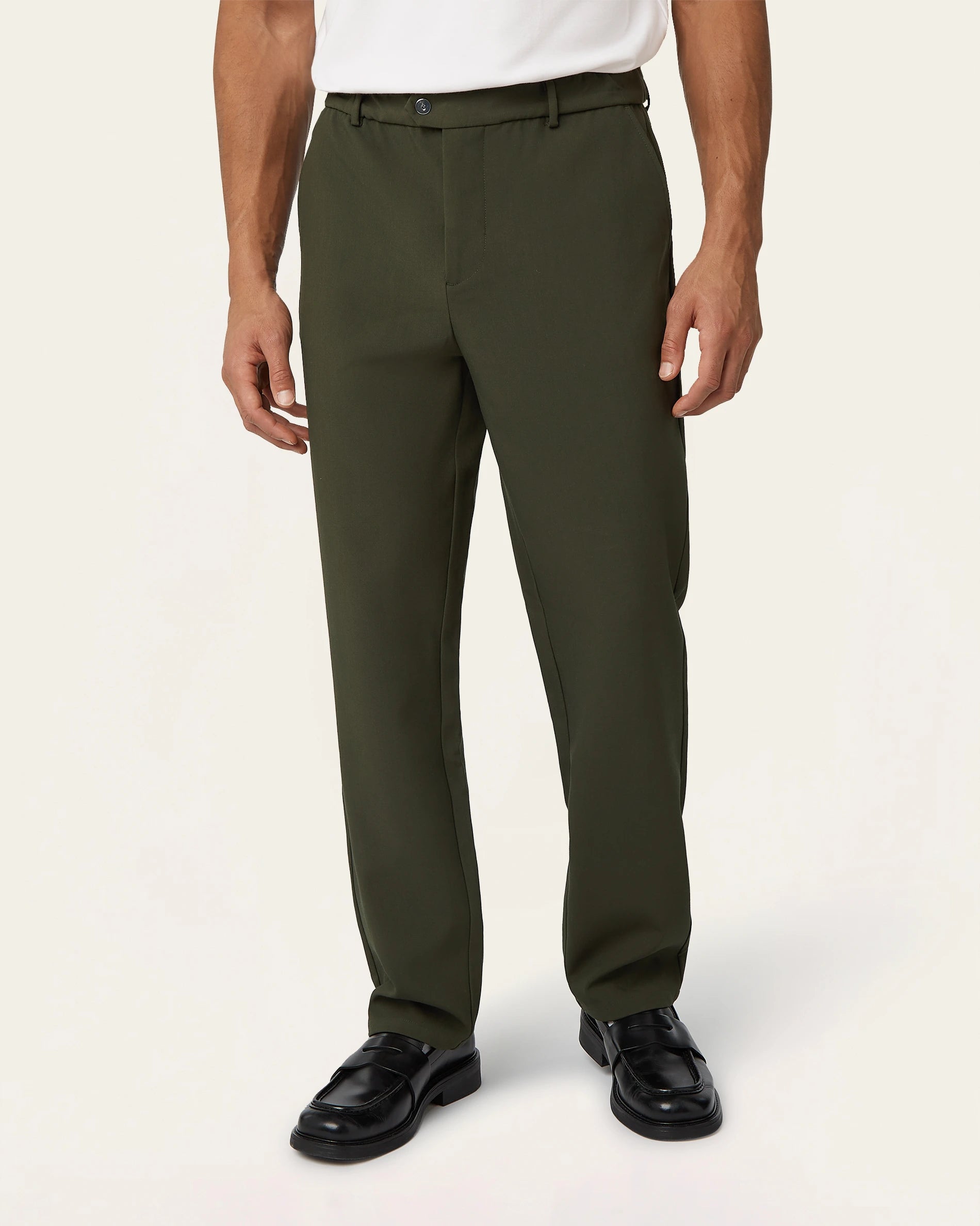 Straight Classic Pants Dark Green